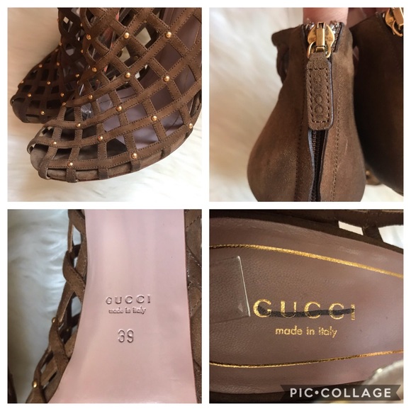 ⭕️SOLD⭕️ GUCCI Embellished Cage Booties Sandals - Picture 8 of 8